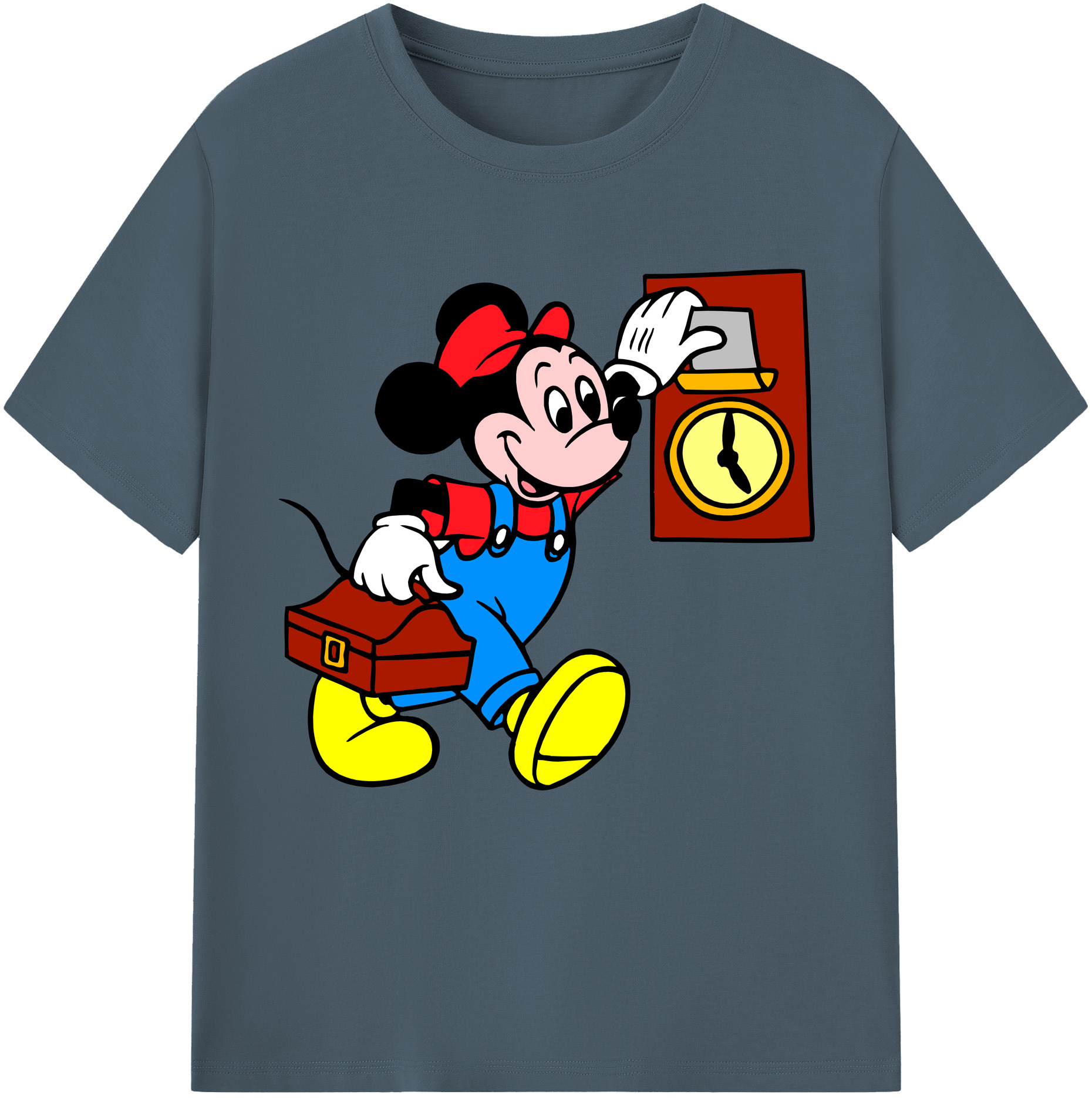 （画像用） ミッキーマウス Mickey Mouse 綿100％半袖Tシャツ（フロントプリント）